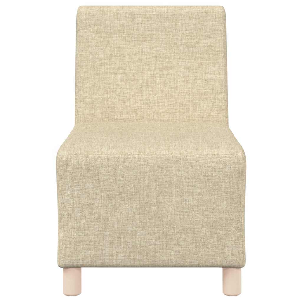 Modular Armless Sofa 2 Pieces Cream 55 x 74 x 82 cm Fabric