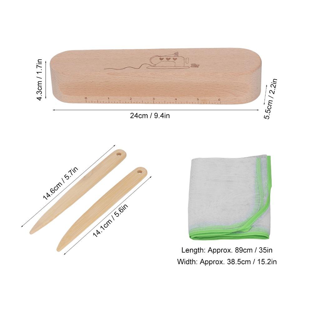 Hardwood Wooden Tailors Clapper Ironing Protection Mesh Point Pressing Tool For Embroidery