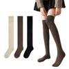 DAMILY Теплые для осени и длинные носки для прохладной погоды, выше колена, идеально подходят для поездок в школу или на работу, женские носки до колена, зимние, толстые, термо,