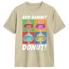 Unisexs TShirt God Damnit Donut Cat Pop Art DCC Vintage  Cotton Tee Shirt Short Sleeve  T Shirts Crewneck Clothing Gift Idea