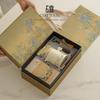 Travel tea set, one pot, four cups, outdoor camping, car travel, tea making, express guest cup, portable storage gift box.