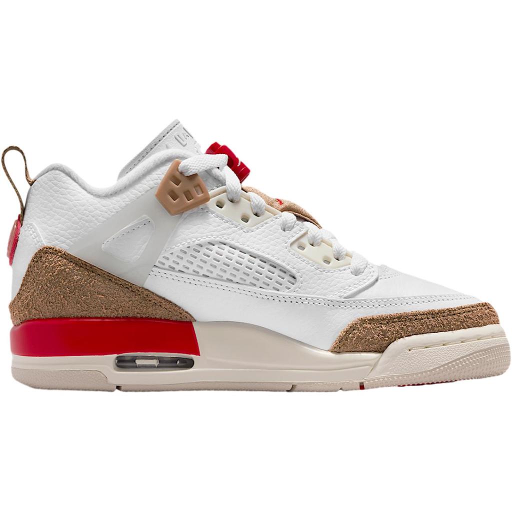 Кроссовки Air Jordan Spizike Low GS White Desert Camo Fire Red для детей Sail FQ3950-105