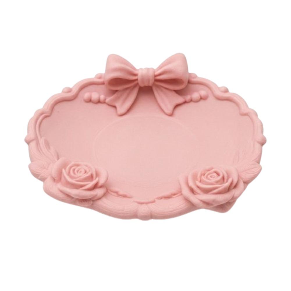 Smooth Surface Bow-Shaped Jewelry Dish Wavy Edge 3D Printed Tray  Desk Office Table