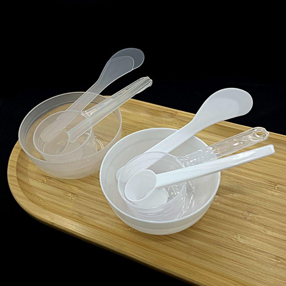 4Pcs/Set DIY Face Mask Mixing Bowl Set Plastic Facial Mask Spatula Tool Homemade   Skin Care Tool