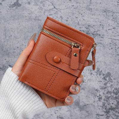 Новые короткие женские кошельки однотонные милые маленькие женские кошельки из ПУ кожи тонкие простые женские кошельки-клатчи держатели для карт мешочки KTY