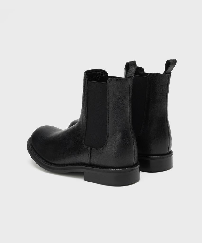 Firenze Atelier [Vibram] All Day Round Toe Chelsea Boots 2600 [Crack Black]