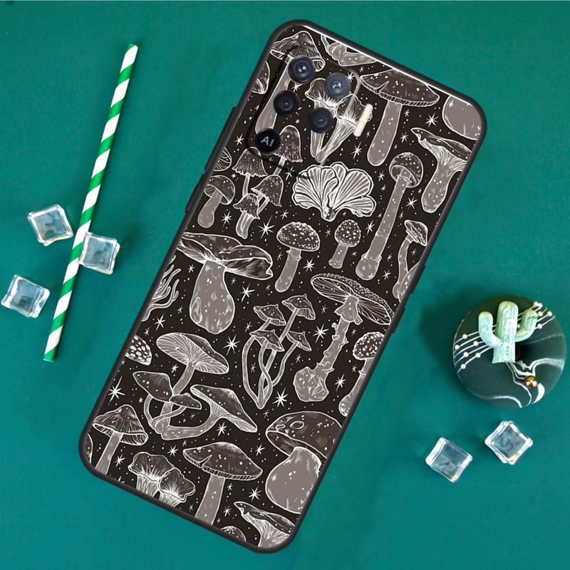 Коттеджкор Лягушка Гриб Луна Чехол Для Oppo A17 A15 A40 A60 A80 A16 A76 A96 A18 A38 A58 A78 A98 A91 A57 A74 A94 A54S Обложка