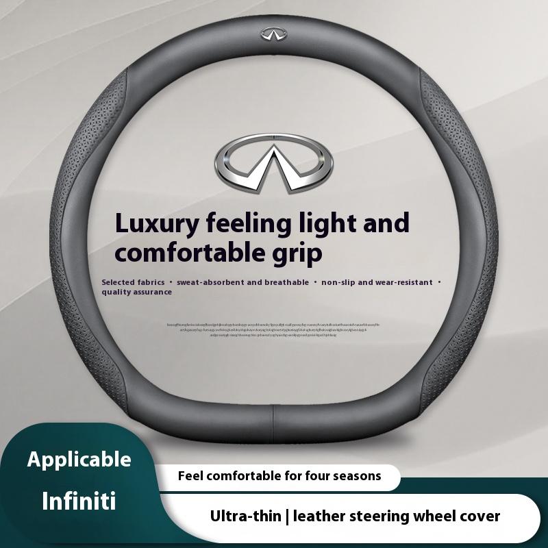 Car Leathe Carbon Fiber Steering Wheel Cover Infiniti JX35 EX25 FX35 G37 M35 ESQ Q50 Q60S Q70 QX30 QX50 QX55 QX56 QX60 QX70 QX8 dzh2