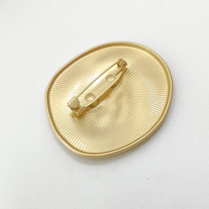 Новая мода минималистская нерегулярная геометрическая металлическая неровная полированная овальная брошь для женщин и девушек, ювелирные изделия для вечеринок, подарки