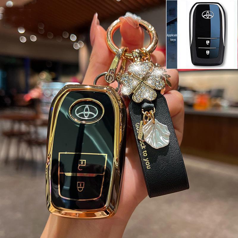 Чехол для ключа Toyota для 23 моделей: Highlander, Camry 8-го поколения, RAV4, CHR - чехол-пряжка для автомобильной сумки Dragon Asia Design