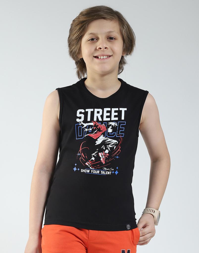 Футболка для мальчика стандартного кроя с принтом | Полурукав | Круглый вырез | Повседневная футболка для мальчика