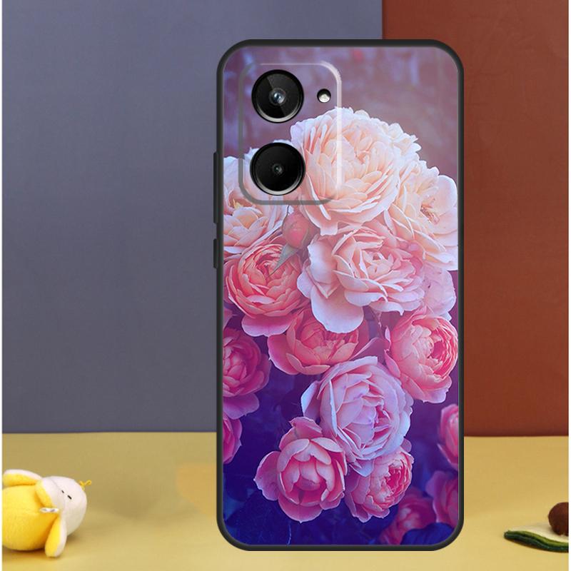 Flower Red Rose For Realme GT7 GT6 15 Pro 10 11 12 13 14 Pro Plus C55 C71 C75 C67 C63 C61 C53 C35 C65 Case