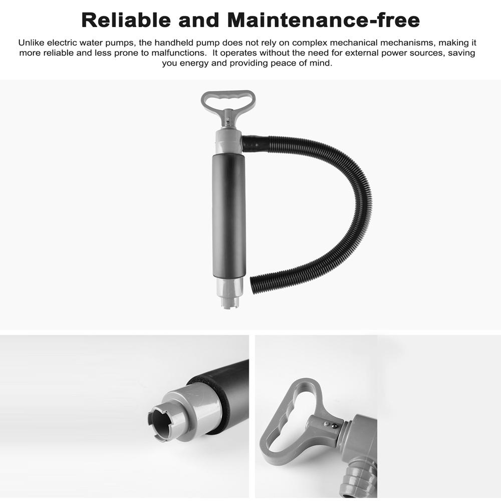 For Manual Pump Boats Bilge Kayak Canoe Portable Hand Water Pump With Extension Hose