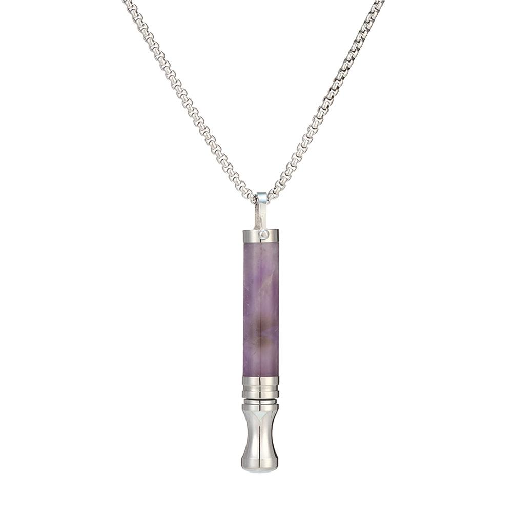 Титановая сталь Дыхательное ожерелье для снятия тревоги Breathlink Бросить курить Вейпинг Ожерелье Средства для отказа от курения Непоседливое ожерелье