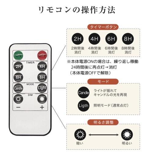 Fukushodo Buddhist Altar LED Candle with Flickering Flame [Recommended by Funeral Professionals] Battery-Operated LED Candle with Cherry Blossom Desig