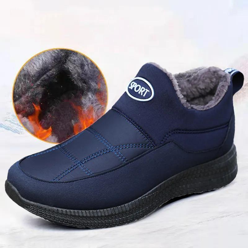 Fashion Shoes For Men Waterproof Winter Snow Boots Men's Sneakers Lightweight Men's Work Shoes Plus Size Slip On Ankle Boots Footwear