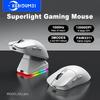Rechargeable 12000DPI Wireless Mouse with Charging Dock Bluetooth 2.4G Wired Tri-Mode RGB Ergonomic Ultra-Light PC Gaming Mouse