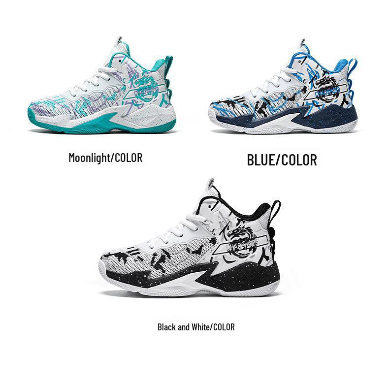 New Spring Men's Basketball Shoes: Breathable Mesh Sneakers for Youth, Students, and Big Children. Large Sizes Available.