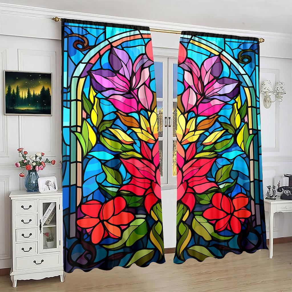 2 шт. - на заказ - напечатанная штора - материал полиэстер - для спальни гостиной кабинета занавеска, препятствующая приватности