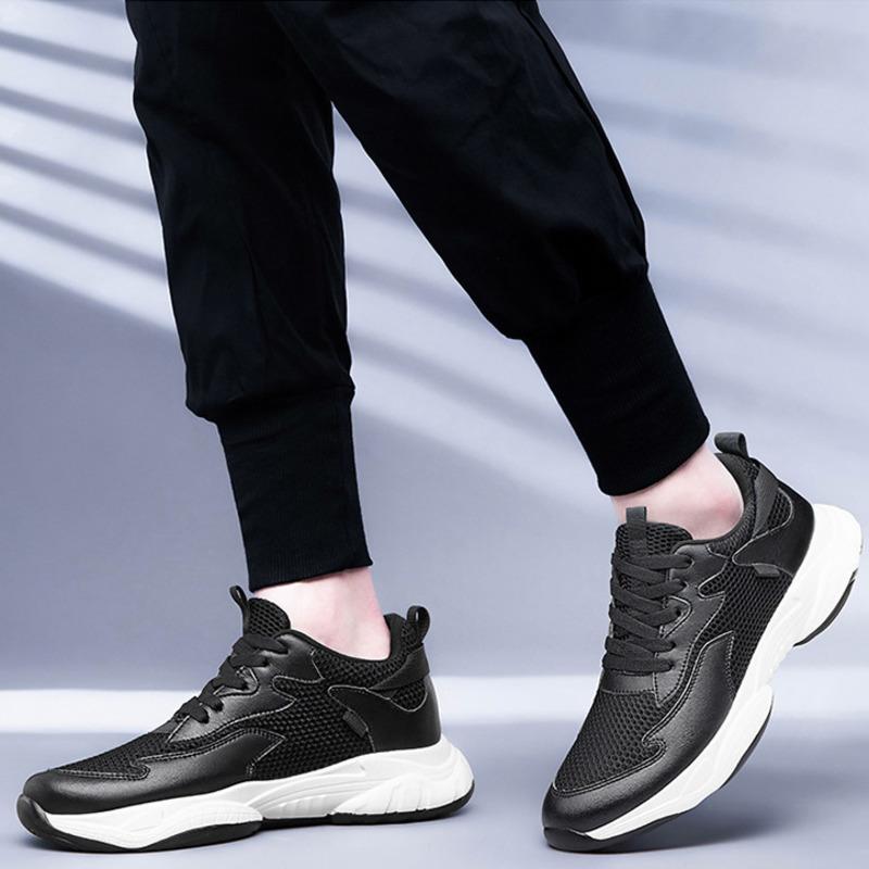 Мужские кроссовки, увеличивающие рост, скрытая сетка, дышащая, повседневная обувь для мужчин, увеличивающая рост на 6–8 см