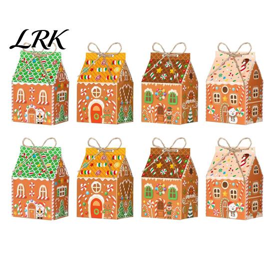 Упаковка для Хэллоуина, Коробки для конфет на Хэллоуин, Мини-коробка в виде замка, Маленький фигурный бумажный контейнер для подарков, Пакеты для угощений для детей с веревкой, Праздничный