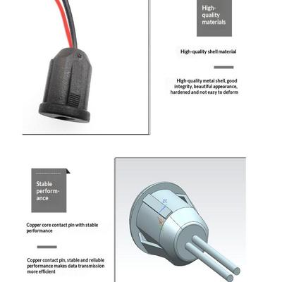 2/5/10 шт. Разъем USB-C Type-C Female для корпуса, 2-контактный разъем Type-C Female, водозащищенный разъем, female-порт для зарядки 3A