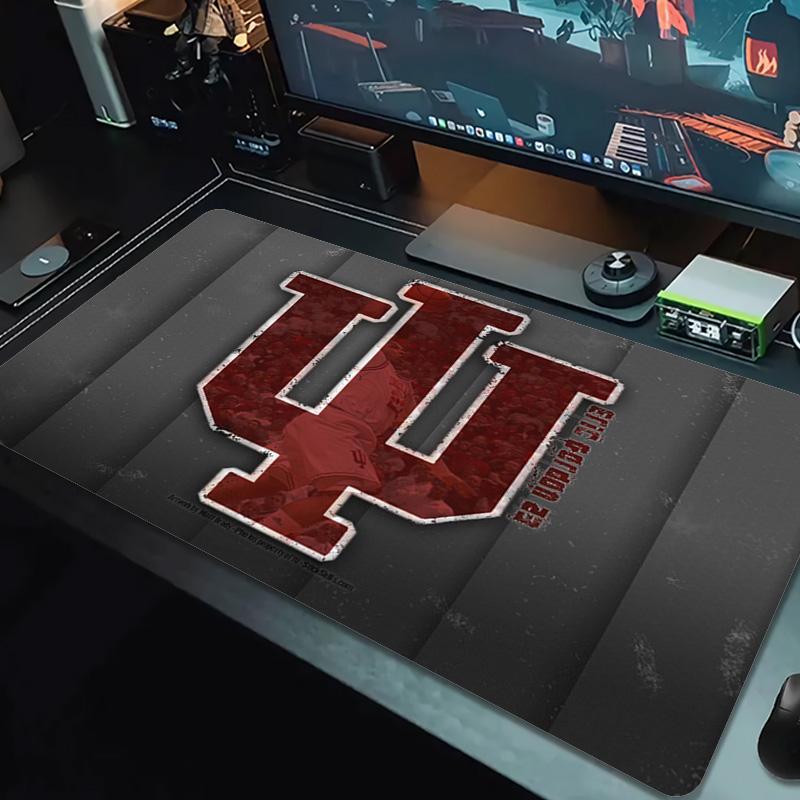 Indiana Hoosiers football Color Mouse Pad Large Gaming Table Cushion Non-slip Laptop Tablet Big Mousepad XXL Mat Mini PC Playmat With Lock edge