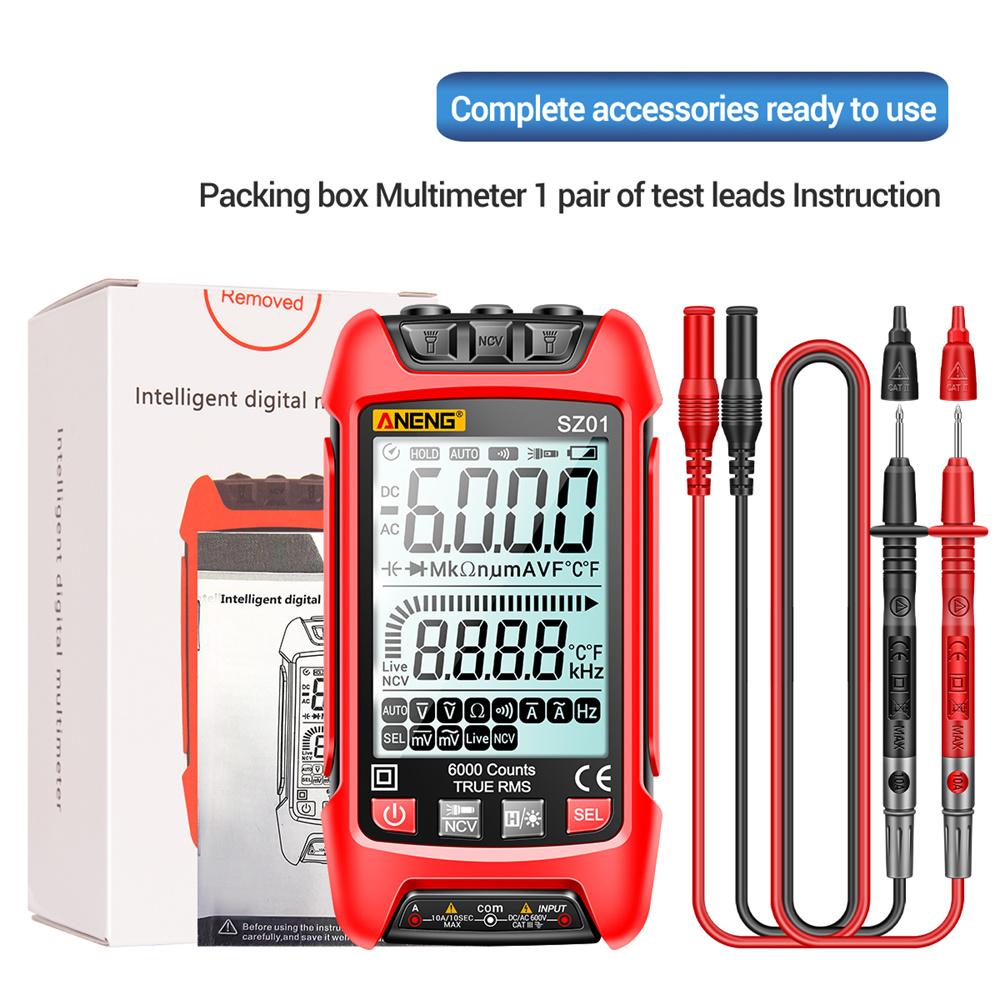 Battery Powered Digital Multimeter with Backlight and Strip Lighting