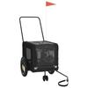 Bicycle Trailer for Dogs Black Oxford Fabric and Iron