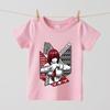 Chainsaw Man Makima Anime Graphic Print Cotton T Shirt for Boys Girls Kids Short Sleeve Summer Casual Top