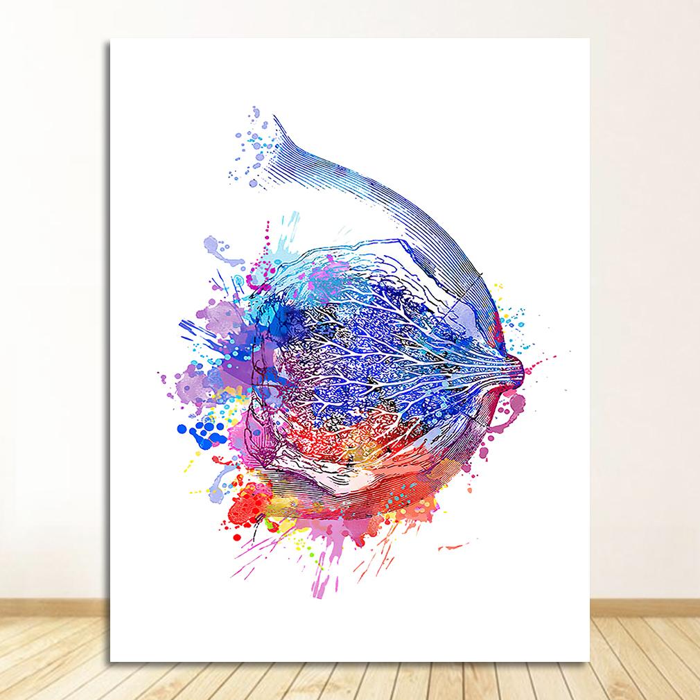 Breast Wall Art Canvas Painting Nordic Posters And Prints Wall Pictures Doctors Office Decor Colorful Anatomy Brain Heart kidney