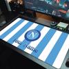 SSC Napoli Custom Name Large Size Mouse Pad Large Gaming Table Cushion Non-slip Laptop Tablet Big Mousepad XXL Mat Mini PC Playmat With Lock edge