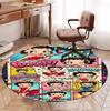 Betty Boop Pattern Round Rug, Indoor/Outdoor Mat, for Picnic, Gameroom, Bedroom, Office, Living Room, Home Decor Carpet, Birthday Gift