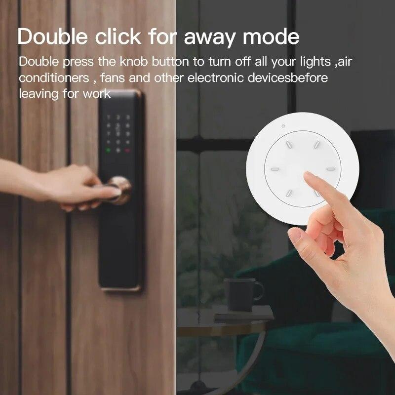 Tuya ZigBee Smart Knob Switch DIY Беспроводная кнопка сцены Поворотный диммерный переключатель Бытовая техника Автоматизация Связь Пульт