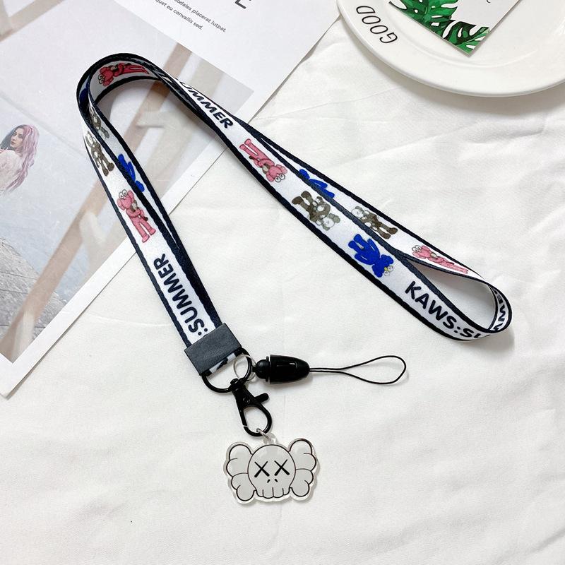 Cartoon Mobile Phone Lanyard, Cute Pendant, Wide And Flat Braided Belt, Lanyard, Key, Badge, Card Cover, Neck Lanyard.