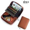 Card Bag Leather Coin Purse Zipper Card Sleeve Female Organ Card Bag Large Capacity