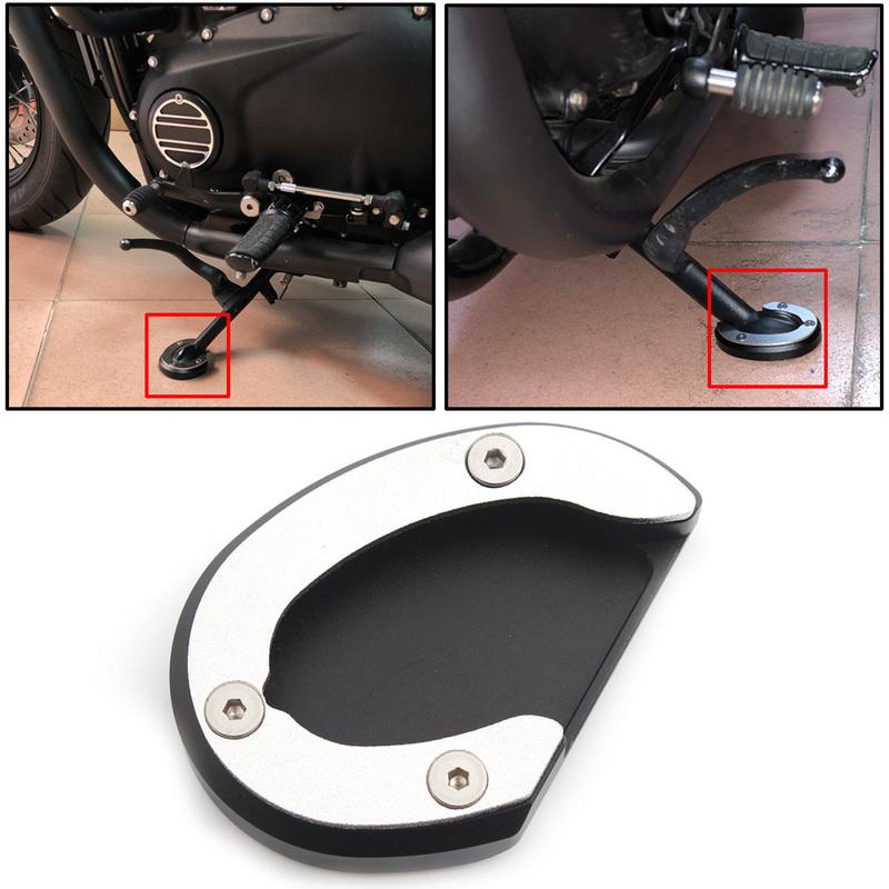 Moto Side Stand Extension Enlarge Pad Foot Support Cover Accessory For Triumph Bonneville Bobber T100 T120 2016-2020