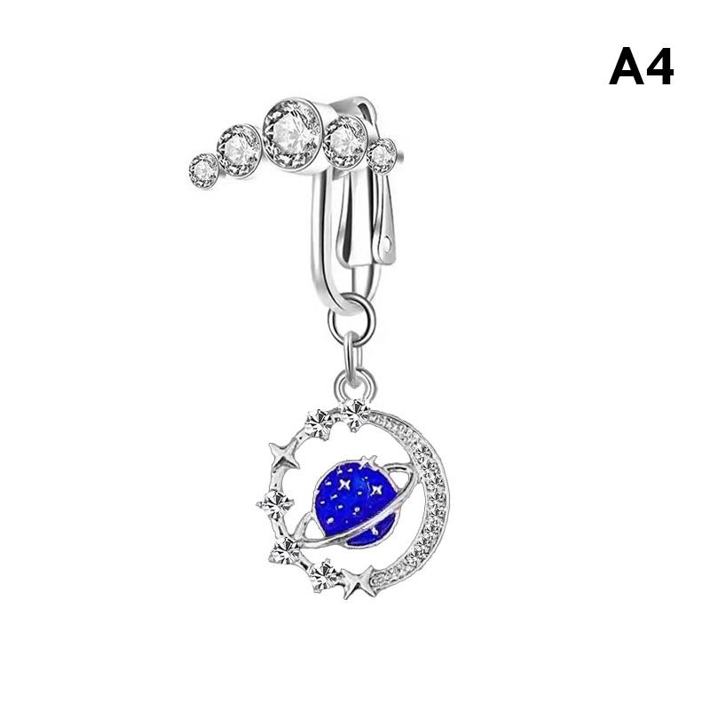 Поддельные кольца для пупка, свисающие кольца для женщин, бабочка, сердце, луна, свисающие кольца для пупка, непирсинг, ювелирные изделия