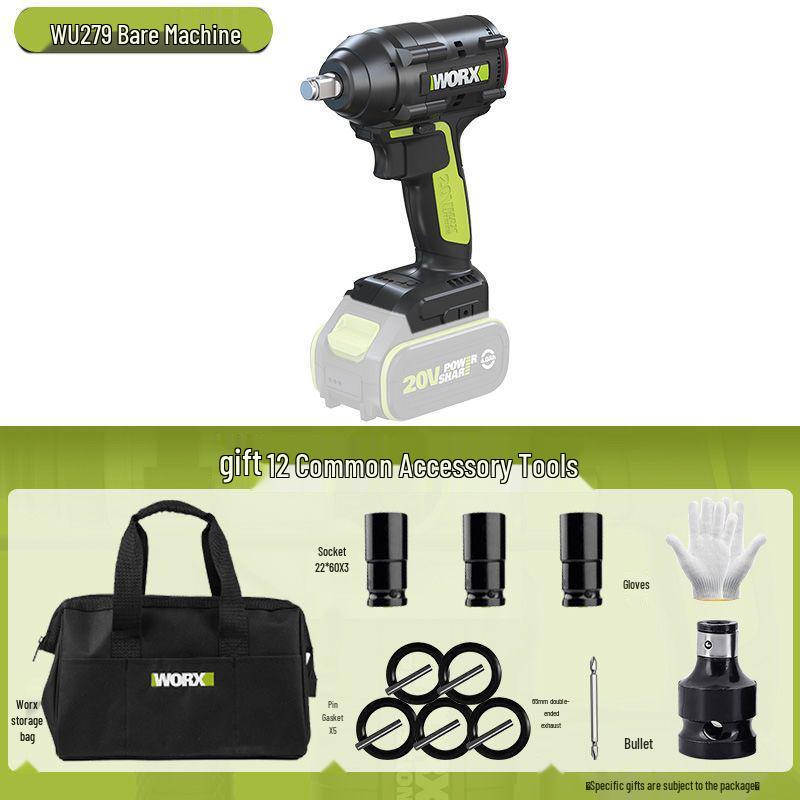 Wickes WU279 Бесщеточный Электрогаечный Ключ с Высоким Крутящим Моментом для Строительных Лесов, Авторемонта и Столярных Работ - Перезаряжаемый Пневмоинструмент