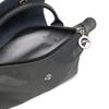 Longchamp Le Pliage Green 17 Однотонная Сумка-косметичка на молнии и кнопке с короткими ручками, Кожаная отделка, Сумка-тоут Женские сумки Графитовый-серый 34175919P66