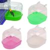 Plastic Bird Bath Bird Shower Parrot Bath Hanging Bird Cage Mirror Basin Bird Water Bath Pet Bird Bowl Pet Bird Bath Supplies