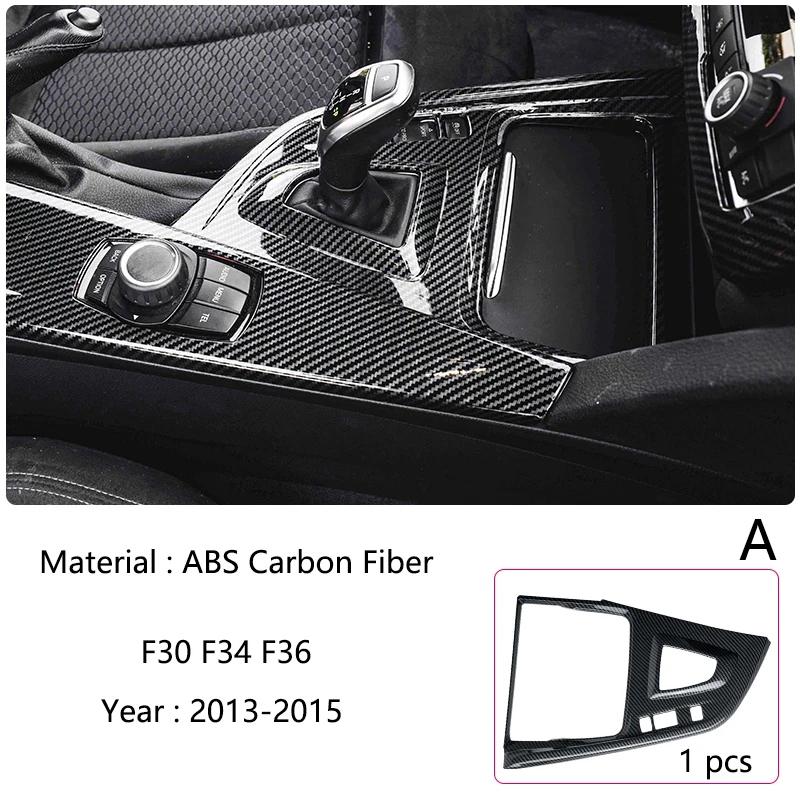 ABS Carbon Fiber Center Console Lid Armrest Box Trim Protective Cover For BMW 3 4Series3GT F30 F31 F34 F36 320i Car Accessories