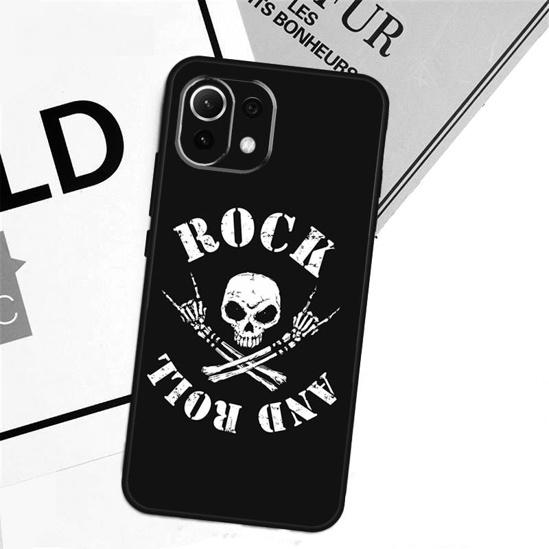 Чехол Rock Roll Skull для Xiaomi 17 Pro Max 14 15 Ultra 13T 15T 14T Pro POCO X7 Pro X5 X6 F5 F6 F7 F8
