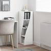 Corner Cabinet High Gloss White 32 x 32 x 102 cm Particleboard