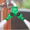 Quick Water Hose Splitter: Universal Two-Nipple Adapter for Garden and Greenhouse Irrigation
