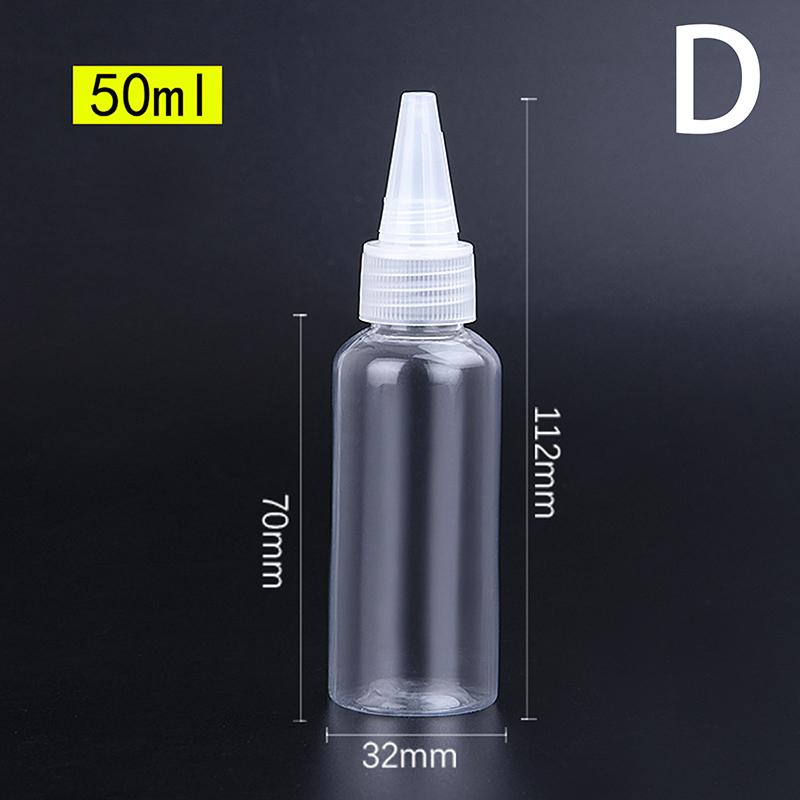 10-200Ml Plastic Squeeze Dropper Bottle With Screw Cap Transparent Eyes Liquid Ink Oil Dropper Bottles Paint Pigment Container