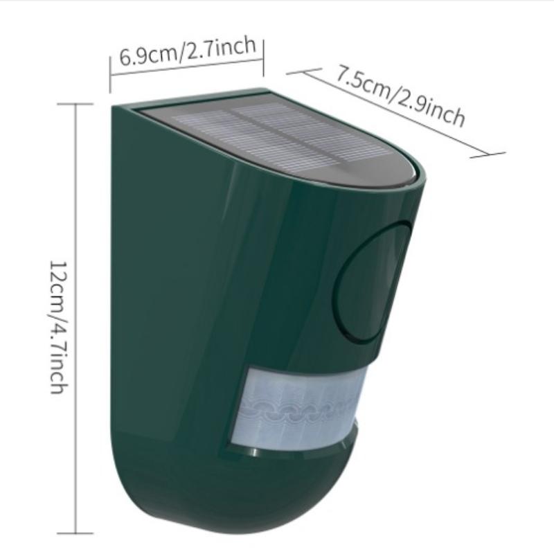 Wireless Solar Motion Alarm Light 120dB Siren IP65 Waterproof for Outdoor Patio Vegetable Garden Animal Repellent