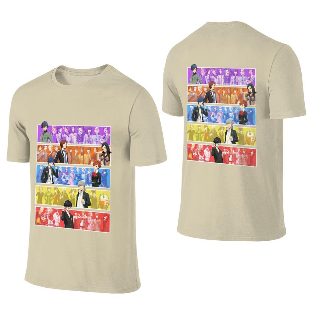 Persona Series Characters Hong Kong Style Reversible Tshirt Light Outdoor Full Texture Short Sleeve