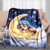 1PC Custom Name Moonlit Dreams blanket versatile,all-season throw suitable for the living room,bedroom,camping,travel,and gift