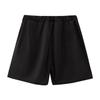 Летние спортивные шорты для пар из полиэстера с эластичной талией и карманами - мужские и женские черные шорты